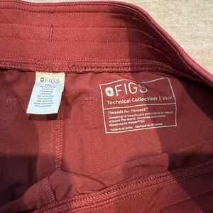 Figs Burgundy Livingston Pants